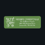Let it Snow Christmas Return Address Labels<br><div class="desc">Can't wait to go skiing and make snowmen? This is the Christmas return address label design for you then! It features Let it Snow in a decorative font surrounded by snowflakes. Merry Christmas is written in large chic letters, your name and address is below. This is part of a larger...</div>