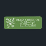 Let it Snow Christmas Return Address Labels<br><div class="desc">Can't wait to go skiing and make snowmen? This is the Christmas return address label design for you then! It features Let it Snow in a decorative font surrounded by snowflakes. Merry Christmas is written in large chic letters, your name and address is below. This is part of a larger...</div>