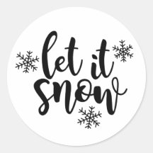 Let it snow, Christmas sticker