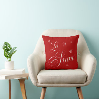 'Let it Snow' Christmas Throw Pillow