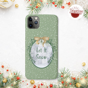 Let It Snow Christmas Wreath iPhone 11 Pro Max Case