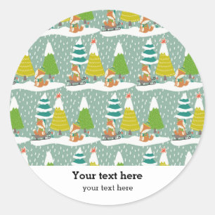 Let it snow classic round sticker