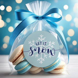 Let It Snow Classic Round Sticker