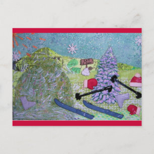 Let it Snow Collage Holiday Postcard