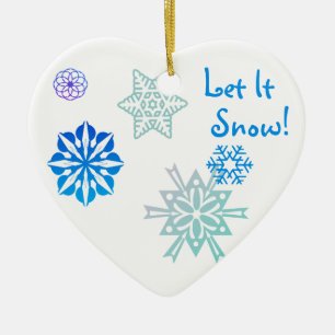Let It Snow Colour Choice Background Ceramic Tree Decoration