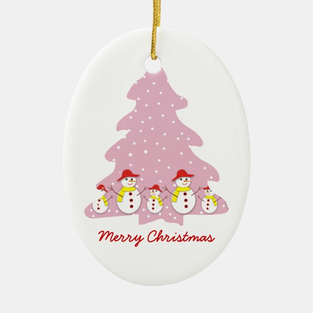 Let it snow custom Christmas ornament (Front)