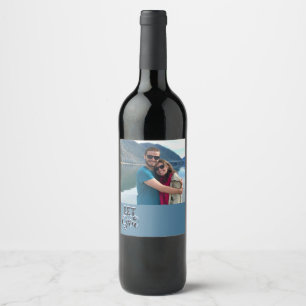 Let It Snow Custom Photo Wine Label