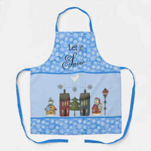 Let It Snow,, Cute Country Snowmen Apron