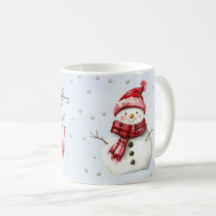 Let it snow cute snowman Christmas holiday Coffee Mug