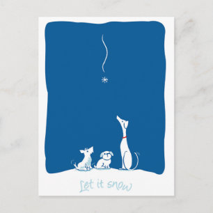Let it Snow Dogs - Postcard