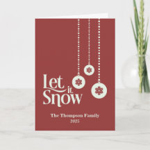 "Let it Snow" Elegant Red Christmas