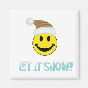 Let It Snow Face Magnet