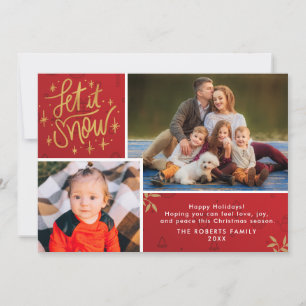 Let it snow family christmas card