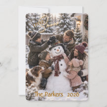 Let It Snow Family Photo Christmas Card