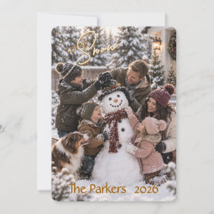 Let It Snow Family Photo Christmas Card