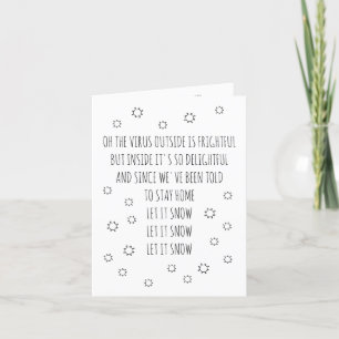 Let it Snow Funny Covid Christmas Holiday Card