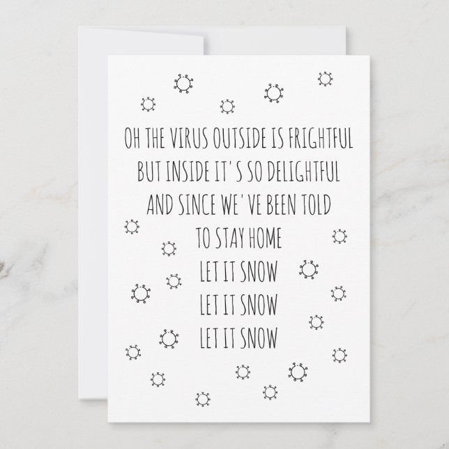 Let it Snow Funny Covid Christmas Holiday Card (Front)