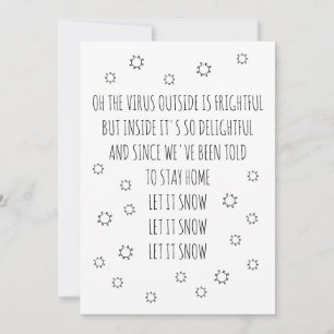 Let it Snow Funny Covid Christmas Holiday Card