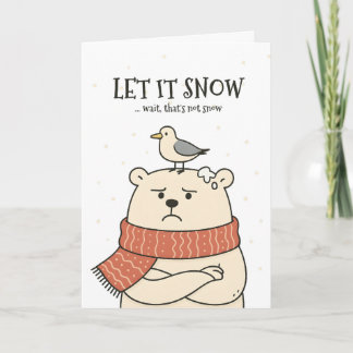 Let It Snow… - Funny Polar Bear Christmas Card