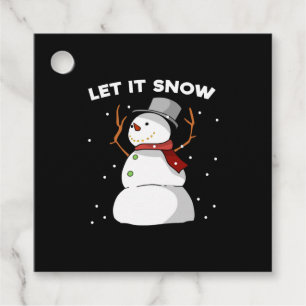 Let It Snow Funny Snowman Christmas Xmas Favour Tags