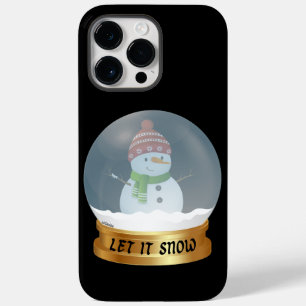 LET IT SNOW funny snowman in globe Case-Mate iPhone 14 Pro Max Case
