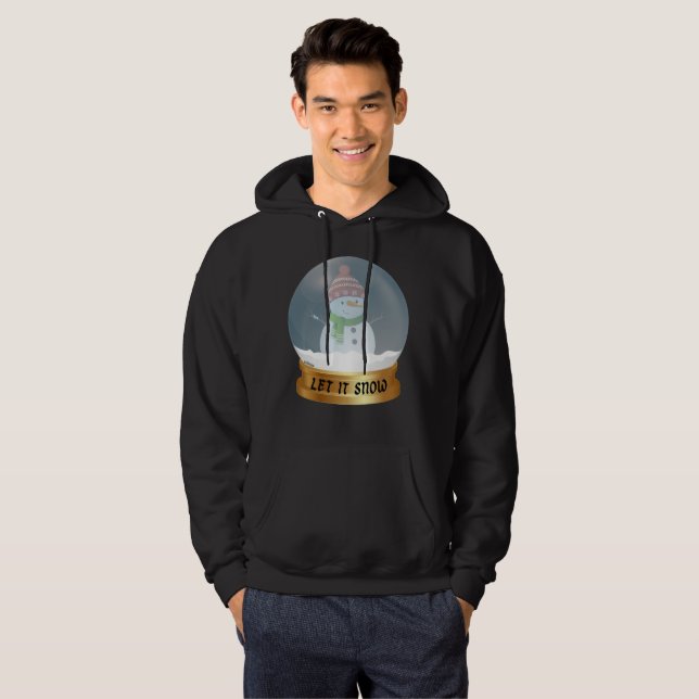 LET IT SNOW funny snowman in globe                 Hoodie (Front Full)