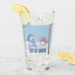 Let It Snow Glass Tumbler