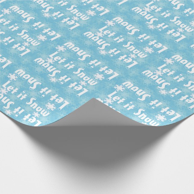 Let it Snow Graphics n Snowflakes Wrapping Paper (Corner)