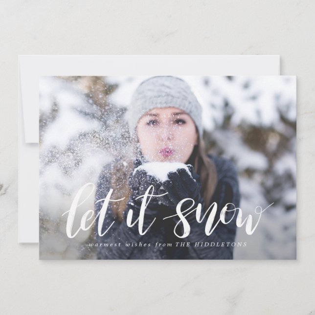 Let It Snow Handwritten Holiday | Photo (Front)