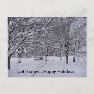 Let it Snow...Happy Holidays postcard