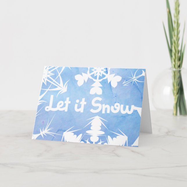 Let it snow holiday card (Front)
