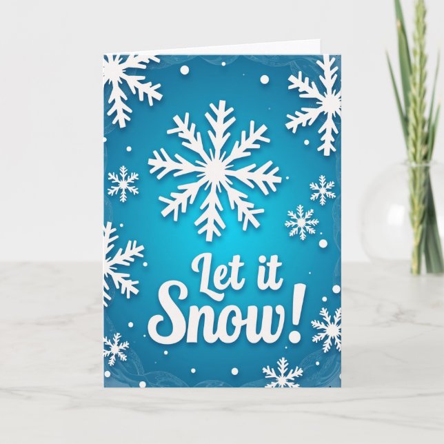 Let It Snow Holiday Card (Front)