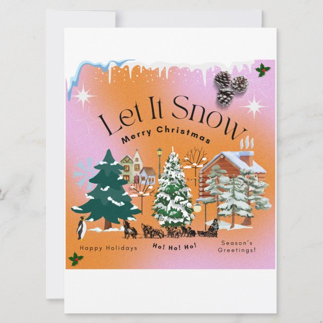 Let It Snow Holiday Card (Front)