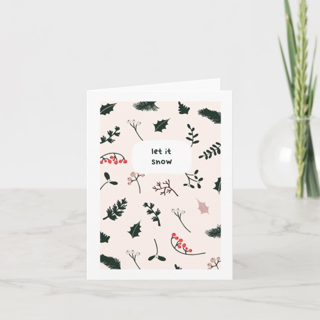 Let it Snow Holiday Christmas Card (Front)