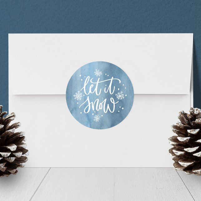 Let It Snow | Holiday Classic Round Sticker (Creator Uploaded)