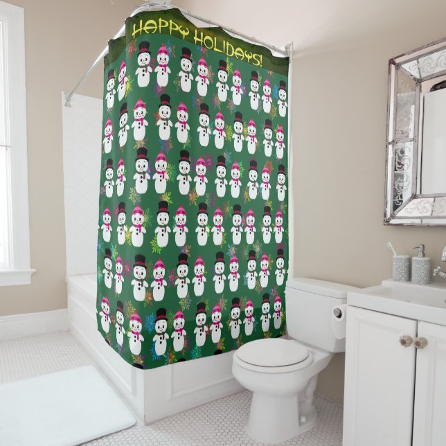 'Let it Snow' Holiday Curtain (In Situ)