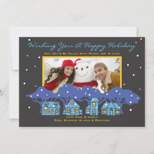 LET IT SNOW Holiday Family Photo Greeting Card3 Card