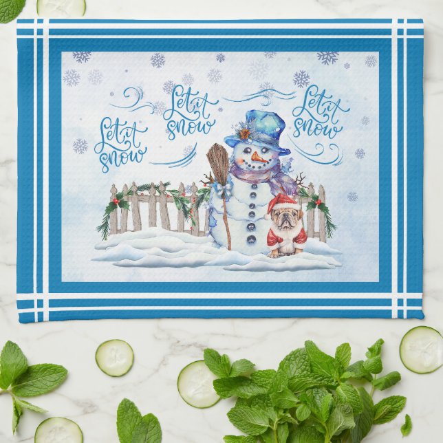 Let it Snow | Holiday Kitchen Towel (Folded)