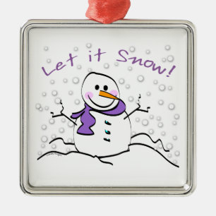 Let It Snow Holiday Metal Tree Decoration