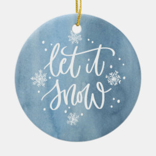 Let It Snow   Holiday Photo Ceramic Tree Decoration