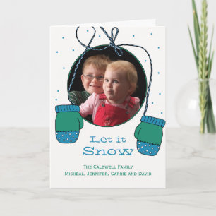 Let It Snow Holiday Photo Greeting Card