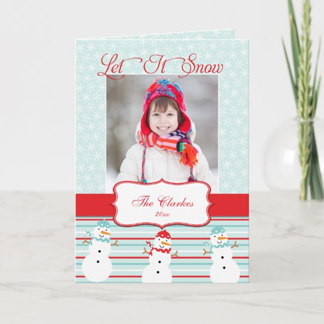 Let It Snow | Holiday Photo Greeting Card (Front)