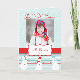 Let It Snow Holiday Photo Greeting Card