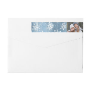 Let It Snow Holiday Photo Wrap Around Label