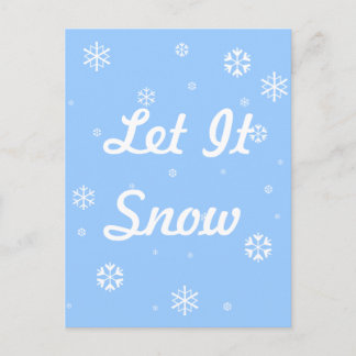 Let it Snow Holiday Postcard