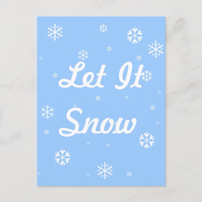 Let it Snow Holiday Postcard (Front)