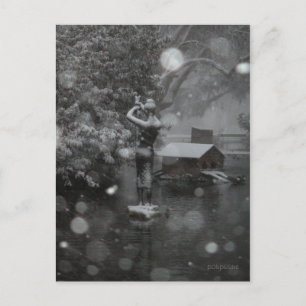 let it snow holiday postcard