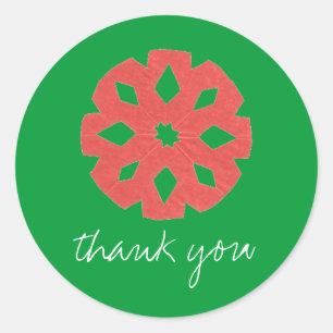Let It Snow holiday thank-you sticker