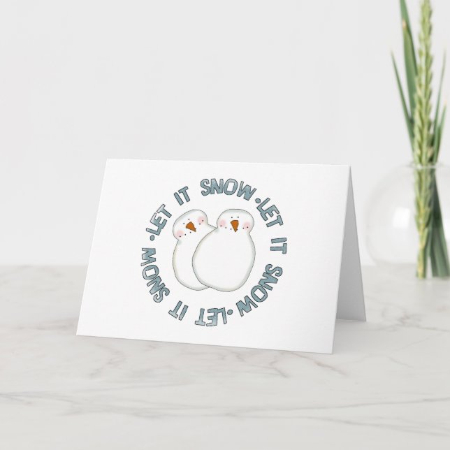 Let it Snow Holiday Tshirts and Gifts (Front)