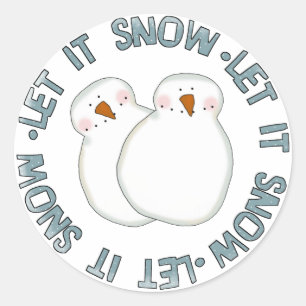 Let it Snow Holiday Tshirts and Gifts Classic Round Sticker